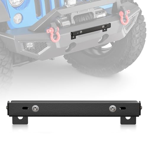 EYOUHZ Universal Flip-Up Winch Mount Front License Plate Frame Compatible ...