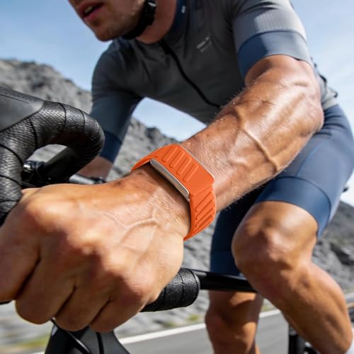 Image of VEMIGON Silicone Sport Band Compatible with Whoop 5.0 One /Peak, Life /MG, Breathable, Adjustable Waterproof Replacement Wristband Strap with Stainless Steel Frame Connector, NOT for Gen 4.0(Band only)