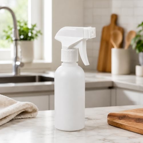 Image of Neza Premium 250ml HDPE Fine Mist Spray Bottle (Pack of 3) - Leak-Proof Trigger Sprayer, Refillable BPA-Free Plastic Bottle for Cleaning Solutions, Plant Care, Hair Care & DIY Use