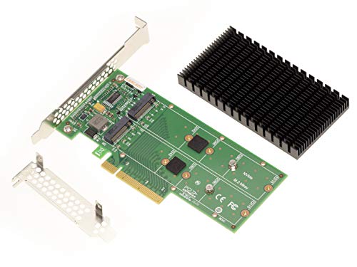 Carte contrôleur M2 PCIe 3.0 x8 KALEA pour double SSD NVMe avec radiateur