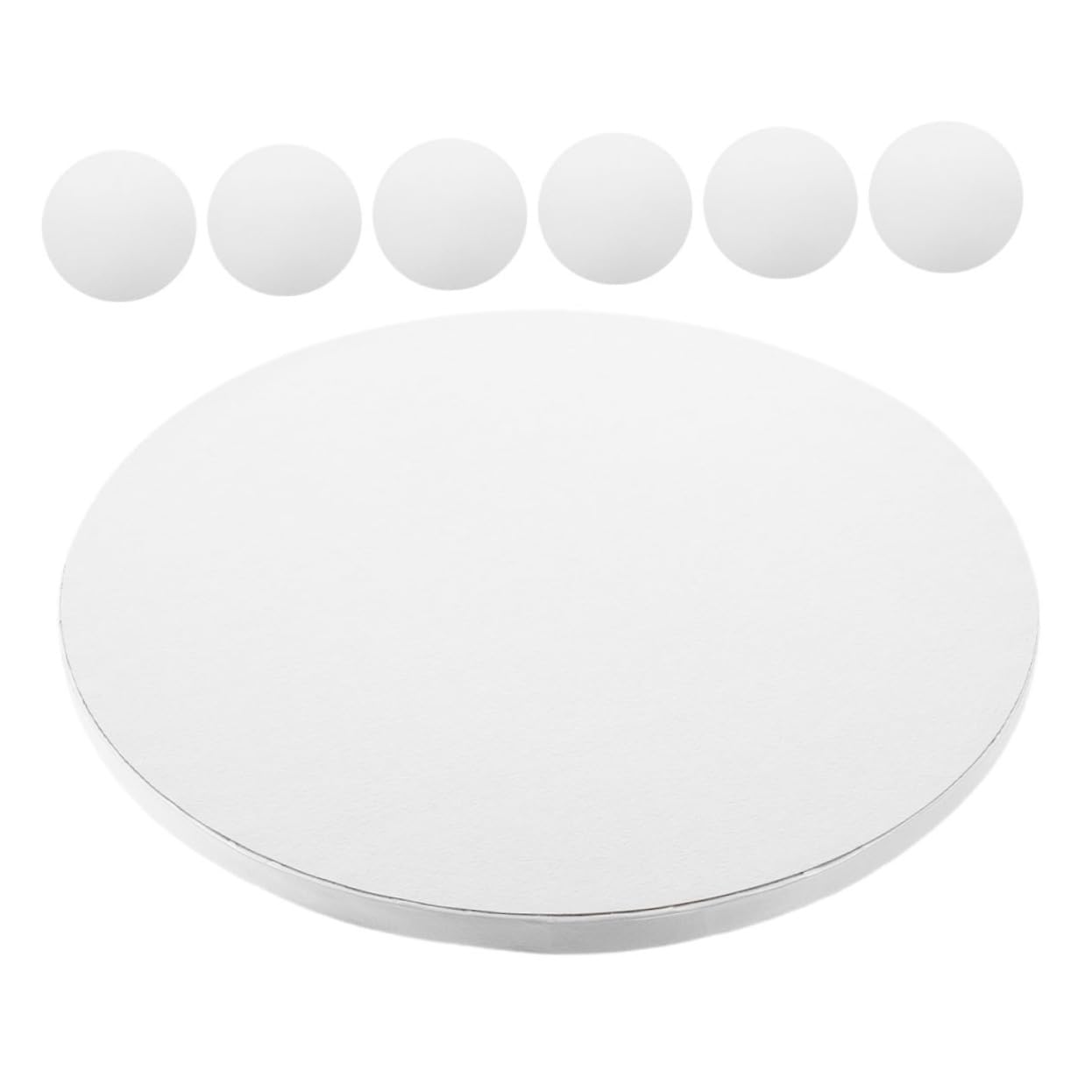 Cabilock Plateaux à Gâteaux Ronds 10 Pouces, Carton Blanc Épais, Lot de 7