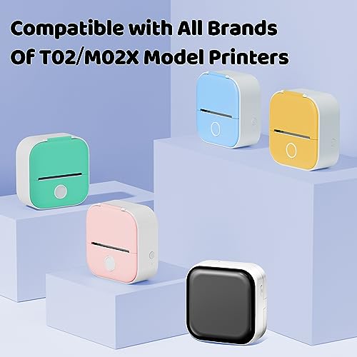 Image of 50mm T02 AHM2 D20 Mini Sticker Printer Paper 3Rolls Purple /Green /Orange | Thermal Sticker Paper, 20-Year Sticky Mini Printer Paper for Journal, Photos, Texts, Study Notes, for T02 /M02X /M02L /Y02C /Q02