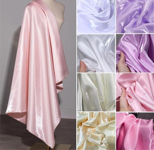 Tissu satiné brillant de luxe pour robe de mariée et haute couture au mètre