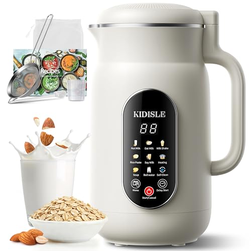 KIDISLE-10-in-1-Nut-Milk-Soup-Maker-Self-Clean-Heated-Blender-51oz KIDISLE 10 in 1 Nut Milk & Soup Maker, Self-Clean Heated Blender, 51oz - Image 1