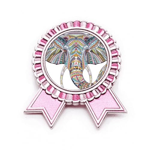 Broche éléphant rose en mosaïque colorée idéale sur une veste en jean