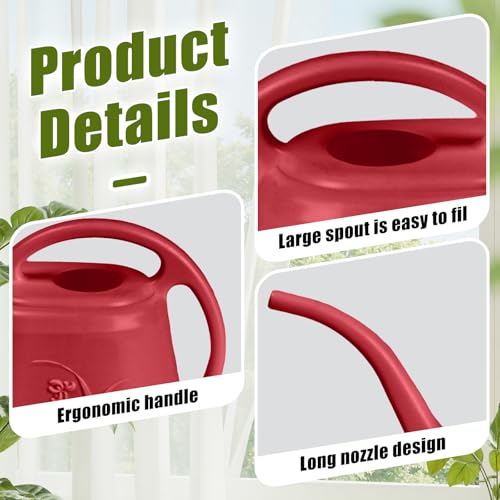 Image of Plant Watering Can - 1 /2 Gallon - Wine Red | With Long Spout for Watering-Home Indoor and Outdoor Garden