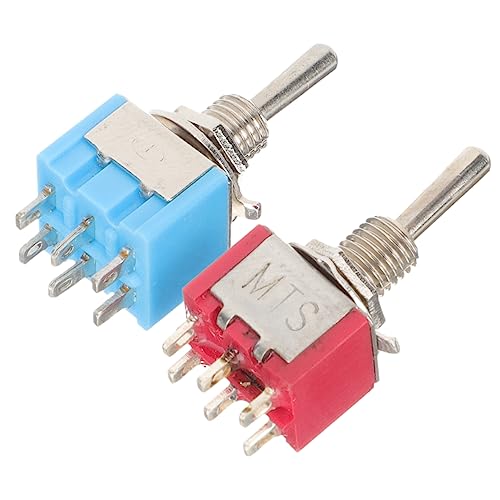 HANABASS 4pcs Guitar Effector Footswitch Pin Electric Guitar Effects Pedal Switch Non Latching Design Durable Replacement for Bass and Amplifier Convenient Portable