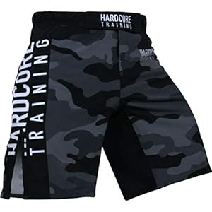Hardcore-Training-Night-Camo-20-Fight-Shorts-Mens-Boxing-MMA-Combat-BJJ-Grappling-Fitness-Muay-Thai-Kickboxing-No-Gi Hardre Training Night Camo 2.0 Fight Shorts Men's Boxing MMA mbat BJJ Grappling Fitness Muay Thai Kickboxing No Gi (3X-Large), Black Grey
