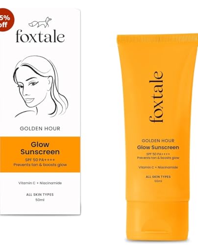 Foxtale SPF 50 Vitamin C Glow Sunscreen with PA++++ & Niacinamide...
