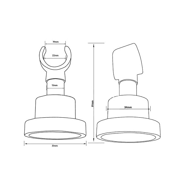 Massiver Edelstahl Brausehalter mit Kugelgelenk universal Modell KF – B808 – Bild 7