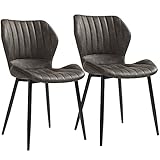 Für dauerhaften Halt: Dank der stabilen Metallbeine können Sie sich bequem auf den Polsterstuhl setzen, der bis zu 110 kg tragen kann; der hochwertige PU-Kunstlederbezug ist strapazierfähig und leicht zu reinigen