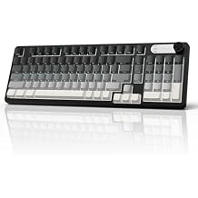 GEODMAER G98X Wireless Gaming Keyboard, Tri-Mode 2.4GHz/USB-C/BT5.0 Silent Gaming Keyboard with Number Pad & Knob, RGB Backlit, Side Printed PBT Keycaps Computer Keyboards for PC Mac Laptop Gamer