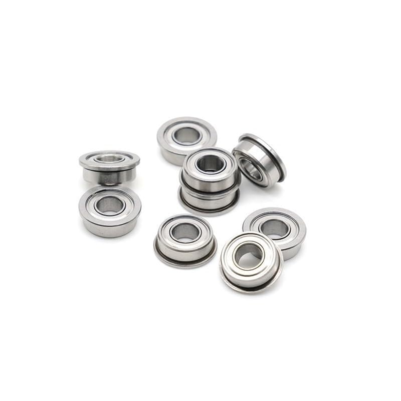 Rodamiento, Rodamiento de bolas cerámica híbrido con brida SMF105ZZ 5 * 10 4 mm (2 piezas) Rodamientos bridas acero inoxidable doble blindaje