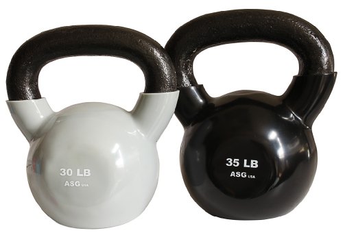 Ader Vinyl Kettlebell Set- 30, 35 Lb