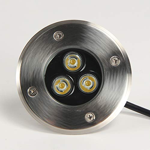Spots encastrables de terrasse LED vert 220V - Éclairage extérieur inox 4cm