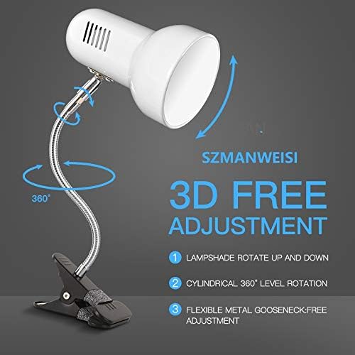 Miniatura 5 de Lámpara de escritorio de abrazadera,360 clip de rotación de la lámpara, luces de soporte de música. Luz de lectura de libros portátil, abrazadera en