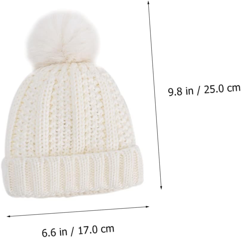 COLLBATH 2sets Hat and Neckerchief Warm Winter Knitted Hat Boys and Girls Accessory Newborn