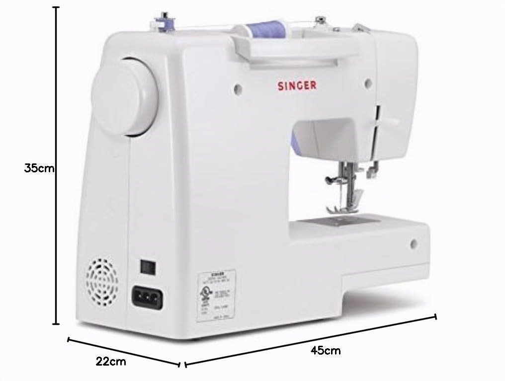 Singer Simple 3232 Macchina Da Cucire Con Braccio Libero, Bianco/Lilla, ‎9.45 x 6.69 x 11.81 cm 5.8 Kg