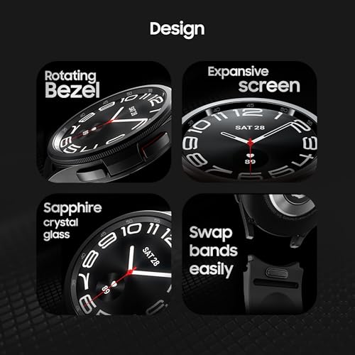 Image of Samsung Galaxy Watch6 Classic (Silver, 47mm) | Rotating Bezel | LTE | Monitor BP and ECG | Track Sleep | Track Health | Upto 40hrs Charge with Fast Charging | Galaxy Ecosystem | IP68 Rating