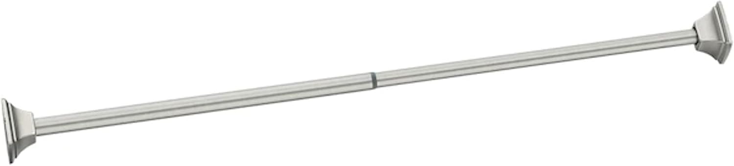 Moen 44-in to 72-in Brushed Nickel Tension Single Straight Adjustable Shower Rod