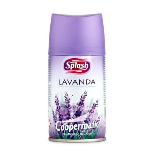 Splash Aerosol Ambientador Coopermatic, Recambio Automático, Fragancia Lavanda, Contenido: 250 ml