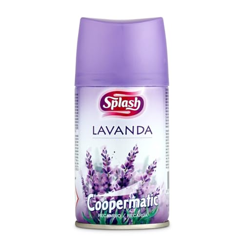 Splash Aerosol Ambientador Coopermatic, Recambio Automático, Fragancia Lavanda, Contenido: 250 ml