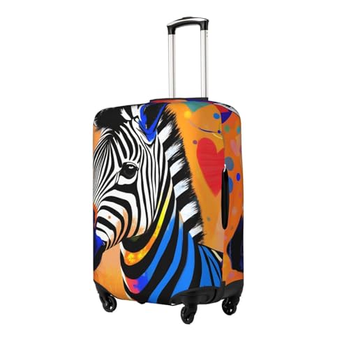 Colorful Zebra Luggage Cover Elastic Washable Protector Anti-Scratch Travel Suitcase Covers With Concealed Zipper For 18-32 Inch Luggage X-Large2