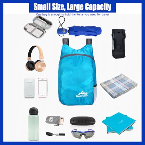 Ultraleichter Faltbarer Rucksack, Praktischer Faltrucksack, Ultraleichter Outdoor-Rucksack, Wasserdichter Reiserucksack, Faltbarer Rucksack für Reisen, Outdoor-Camping für Erwachsene und Kinder