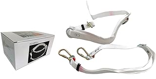 HUAWELL Safety Belt with Two Side Adjustable Lanyard,Cement Pole & Tree Climbing Construction Harness Protective Gear, Personal Protection Fall Arrest Kit (White)