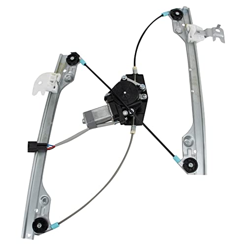 Image of TRQ Front Driver Side Power Window Motor and Regulator Assembly One Touch Anti Pinch Compatible with 2008-2013 Nissan Altima CL32 2 Door Coupe