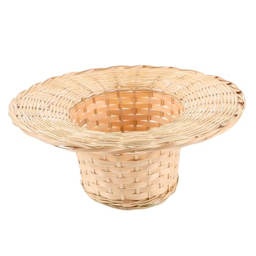 Beaupretty 竹製ハンドメイド吊り下げランプシェード 和風デザイン 天然バンブー素材 軽量通気性 ペンダントライト用シェード 居間 寝室 レス