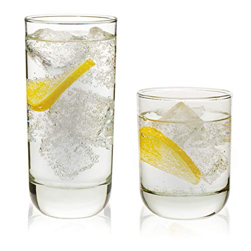 Libbey Polaris 16-Piece Tumbler And Rocks Glass Set #TOP1