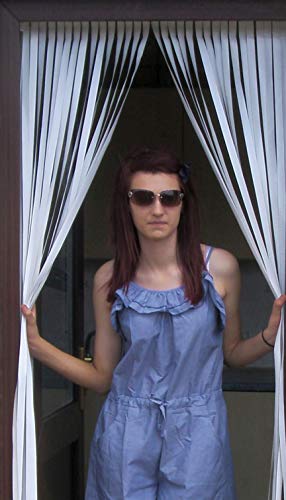 Holland Plastics Original Brand Heavy Duty Caravan/Rv Door Curtain/Bug/Fly/Strip Blind. 62cm Wide. 'All White' Perfect for Caravans, Campers and RVs!