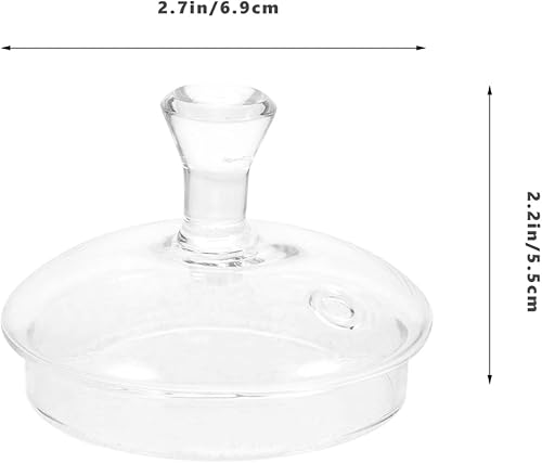 Miniatura 7 de Tapa de tetera de vidrio transparente, cubierta práctica para té de hojas sueltas, fácil de usar, bordes lisos, accesorio para el hogar para tetera,