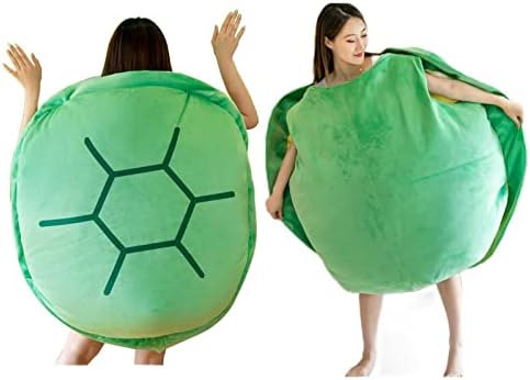 Lee My Wearable Turtle Shell Pillows Oversized Turtle Sleeping Cushion Cosplay Game Removable Turtle Throw Pillow for Gift for Kids Adults, 120cm