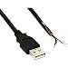 Produktbild InLine USB 2.0 Kabel - A an offenes Ende - schwarz - 2m - Bulk