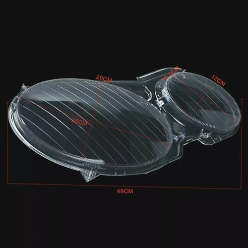 Abat jour phare avant Benz W211 2002-2008 cache-objectif de rechange en polycarbonate - 4