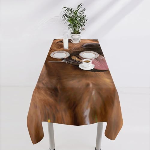 Nappe rectangulaire facile à nettoyer pour enfiler les repas sans taches 140 cm - 5