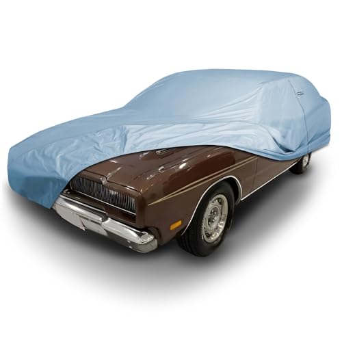 Image of iCarCover Premium Car Cover for 1973-1978 Dodge Charger Heavy Duty Waterproof All-Weather Automobiles Custom Fit Indoor Outdoor UV Snow Protection Covers with Straps and Bag