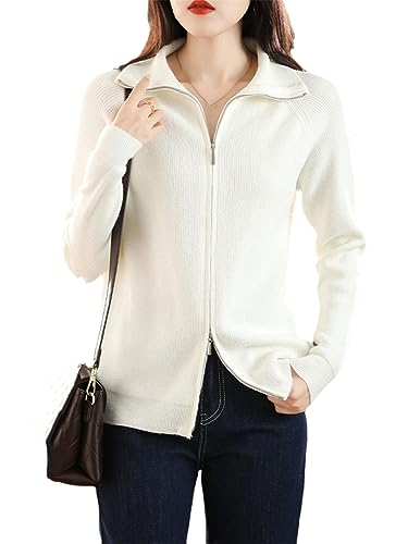 Suéter de lana para mujer cárdigan de solapa inferior invierno 1