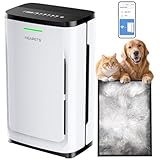 Pet Air Purifier Large Home up to 4200 sq ft, Suck up Floating Cat Dog Hair, 7-Stage Filter, Anion Activated Carbon HEPA Air Purifiers WiFi for Dander Odor Allergies Pollutant Smoke Dust, Zero Ozone