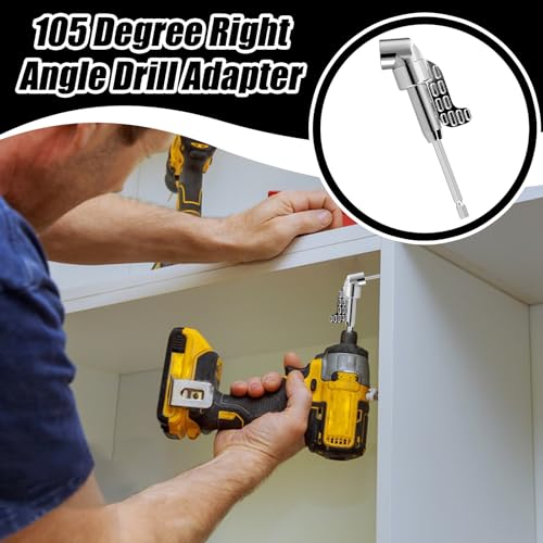 Adaptateur de perçage d'angle droit 105° avec embout hex pour visseuse