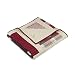 Woolrich Huntington Luxury Quilted Throw Red 50x70 Plaid Premium Soft Cozy 100% Cotton For Bed, Couch or Sofa