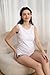 HIHOSSI Maternity Side Ruched Cami - Stretchy Pregnancy Tank Top, Breathable Cotton Tummy Control Vest for Women (Small, White)