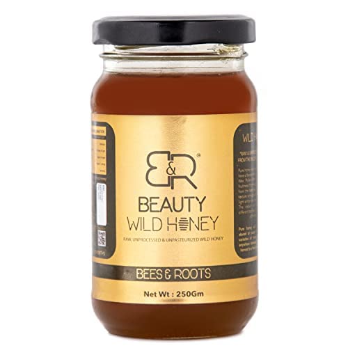 BEES N ROOTS BEAUTY WILD HONEY BY SAHIL KHAN | UNPROCESSED AND UNPASTEURIZED NATURAL HONEY | FROM THE WILD FOREST OF INDIA (250 g)