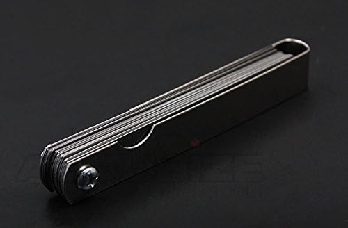 Calibrador de espesores Accusize, 26 piezas, acero inoxidable miniatura 7