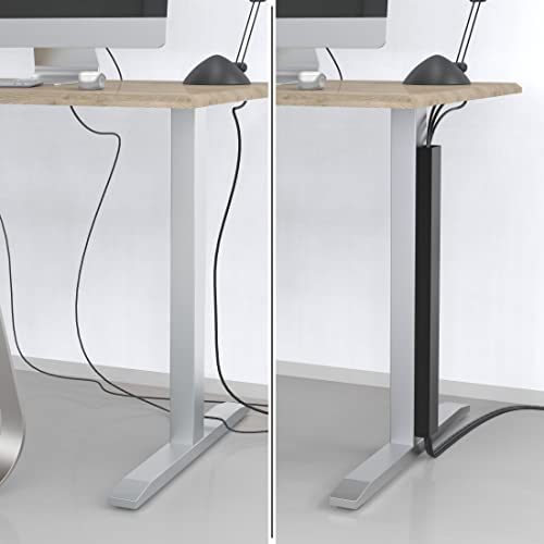 Hama Cable Duct Desk, tira magnética para fácil instalación (Cubierta para 8 cables, tira para gestión ordenada, guía metálica de 55 cm) Negro miniatura 6