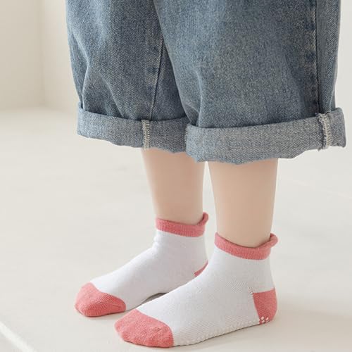 Socks for Girls 6-Pack Soft Cute Non Slip Durable and Breathable Unisex Boy and Girl Comfortable Warm Ankle Sock4