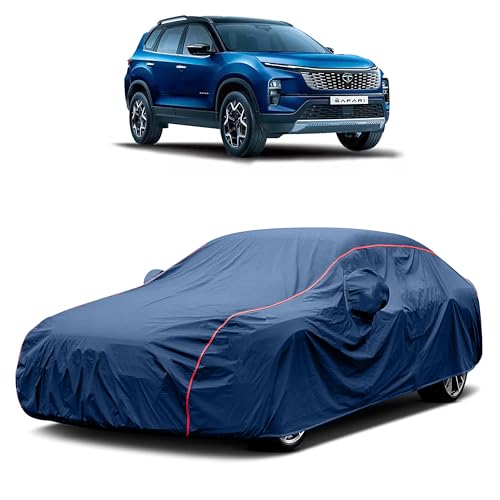 Image of Heavy-Duty Car Cover for Compatible with Tata Safari (2022 to 2025 All Models) Deluxe Car Protection Cover ? Waterproof & UV-Resistant All-Season Exterior Protection