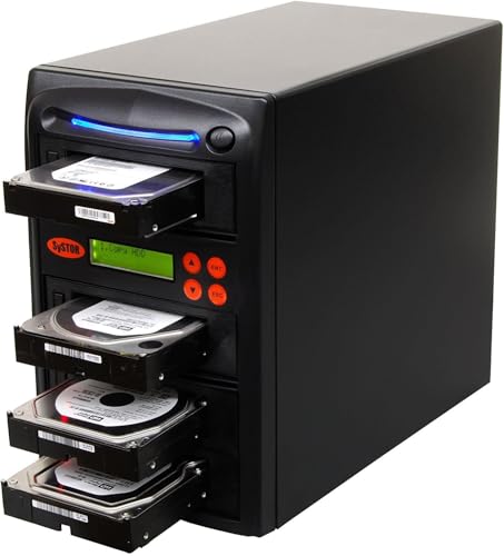 Systor 1:3 HDD/SSD Hard Drive Duplicator - 18GB/Min - Standalone Copier & Eraser/Sanitizer for Multiple SATA 3.5 Disks - Copy Speeds of up to 300MB/Sec